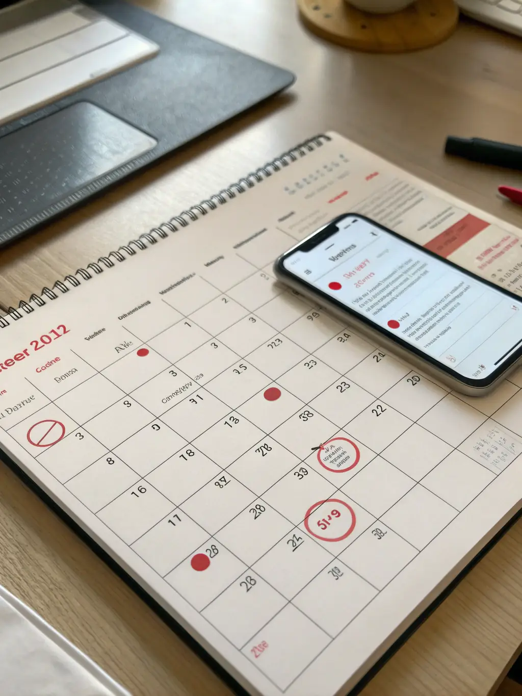 A calendar illustration with scheduled appointments and reminders, representing efficient visa application processing.